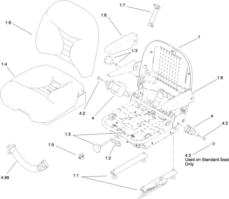 Deluxe Seat Assembly No 110 0838