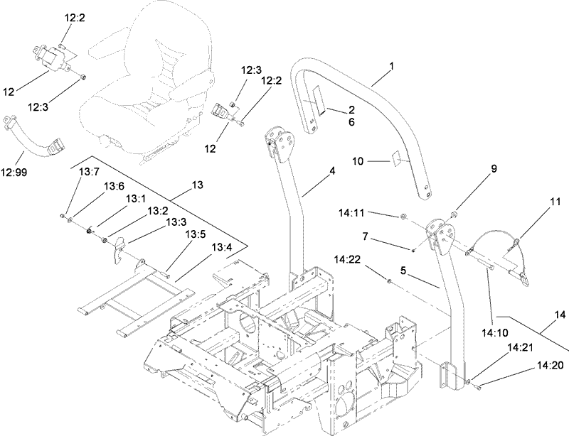 Roll Over Protection System Assembly No 106 7437