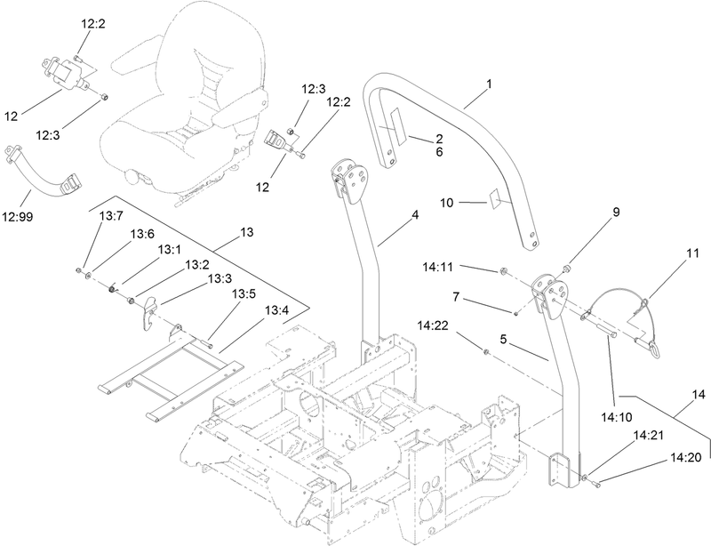 Roll Over Protection System Assembly No 106 7437