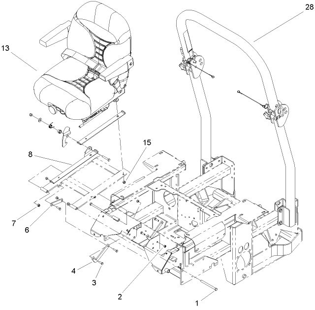 Seat and Roll Over Protection System Assembly