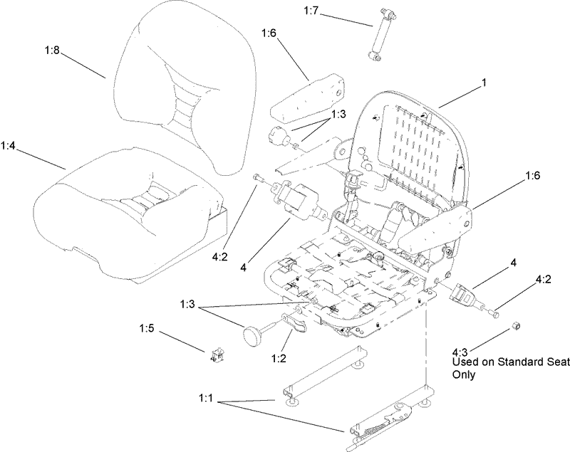 Deluxe Seat Assembly No 110 0838