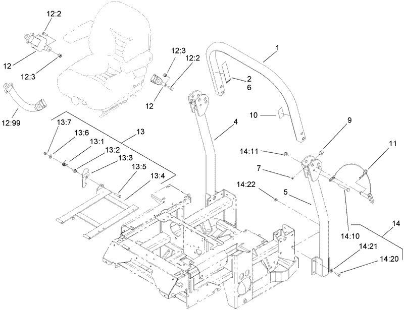 Roll Over Protection Systhem Assembly No 106 7437
