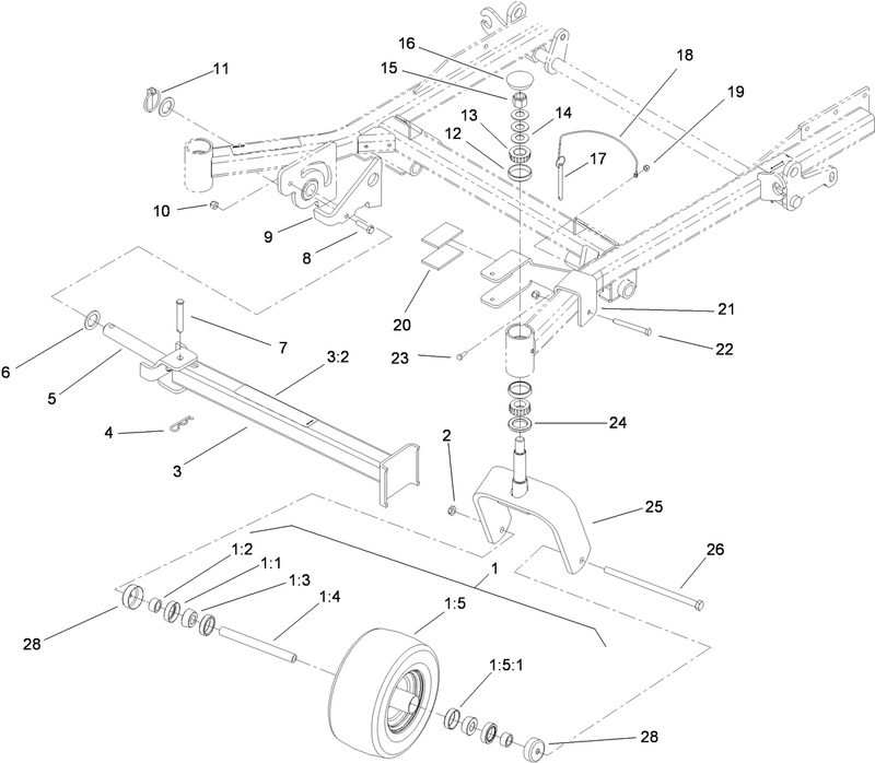Caster Wheel and Z Stand Assembly
