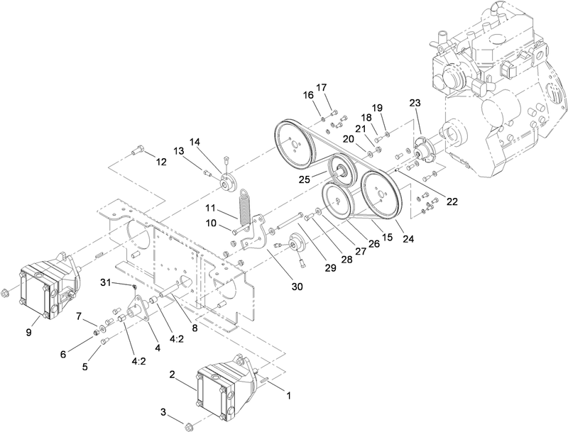 Wheel Pump Drive Assembly