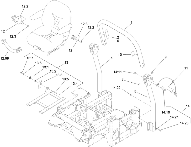 Roll Over Protection System Assembly No 106 7437