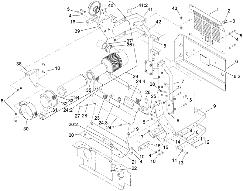 Front and Rear Engine Cover Assembly
