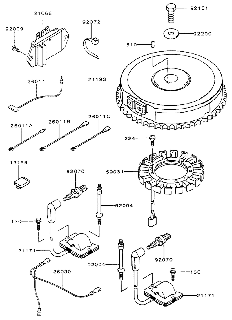 Electric Equipment Assembly Kawasaki Fh500v As10