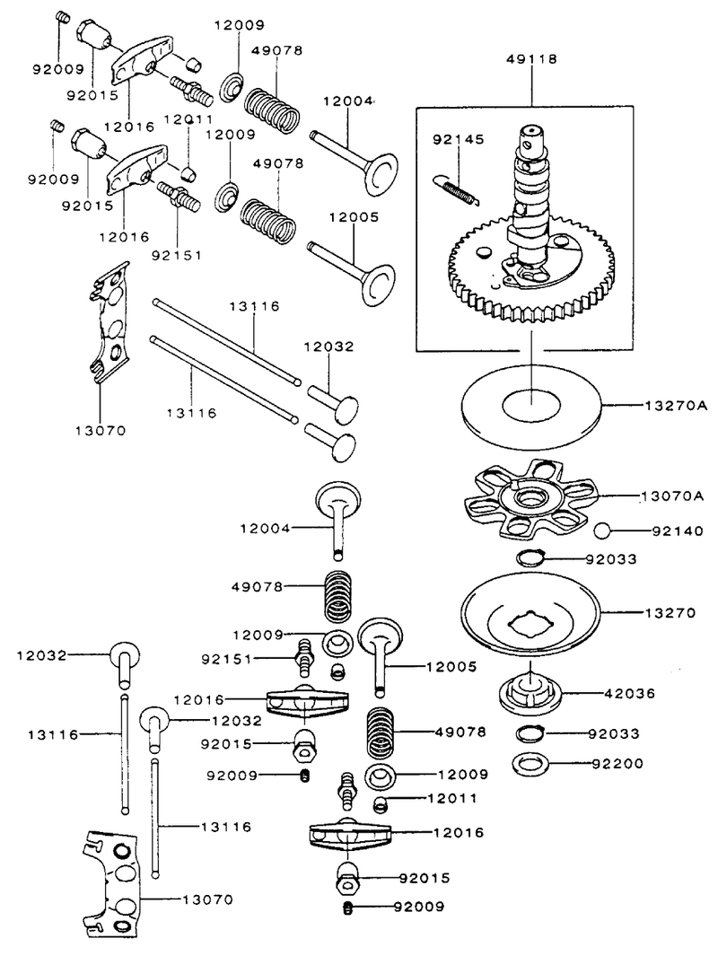 Valvecamshaft Assembly Kawasaki Fh500v As10