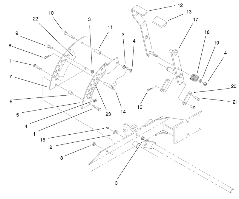 Height Of Cut Handle And Plate Assembly