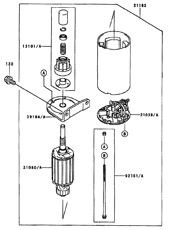 Starter Assembly Kawasaki Fh500v Ds10