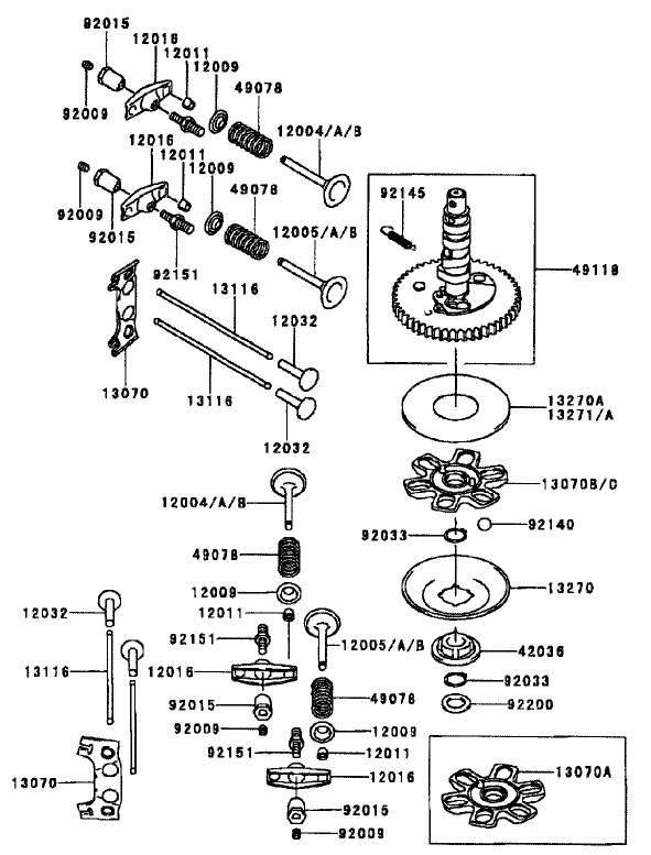 Valvecamshaft Assembly Kawasaki Fh500v Ds10
