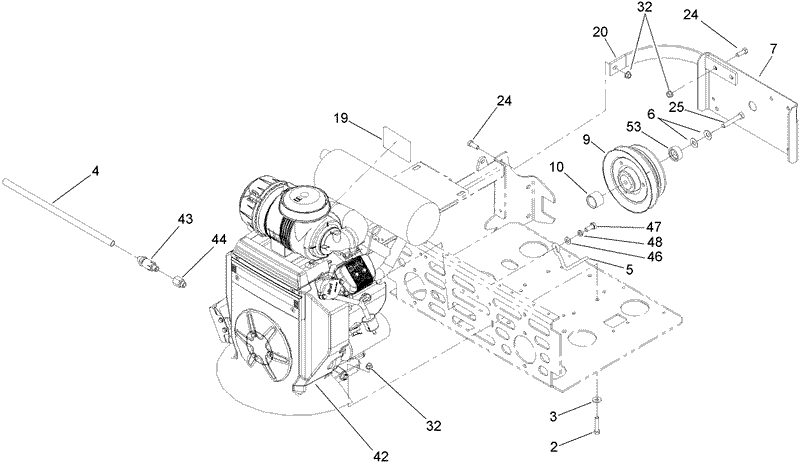 Engine and Clutch Assembly