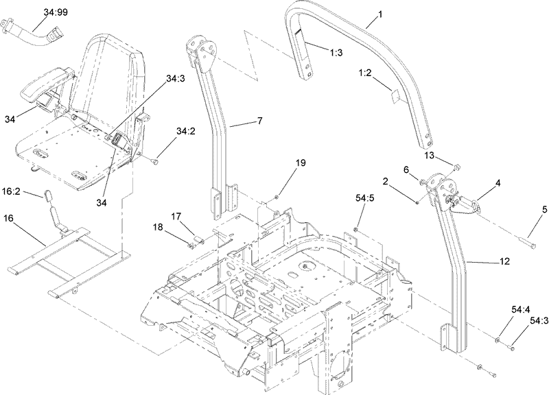 Roll Over Protection System Assembly No 108 1097