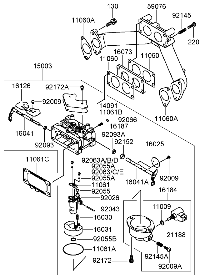 Carburetor Assembly Kawasaki FH770D AS05