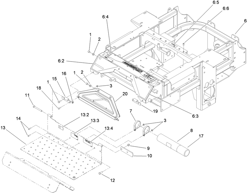 Traction Frame and Floor Pan Assembly