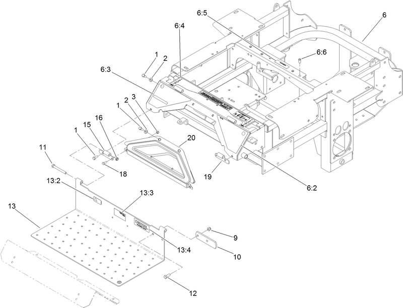 Traction Frame and Floor Pan Assembly