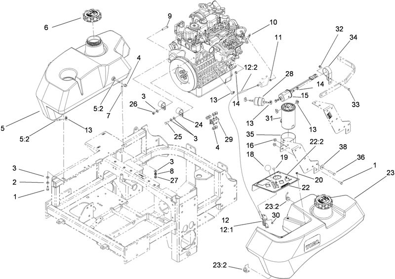 Fuel System and Throttle Control Assembly