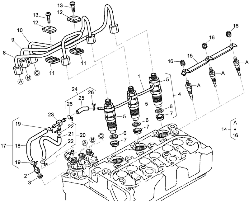Nozzle Holder and Glow Plug Assembly