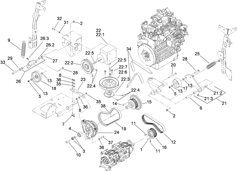 Hydro and Gearbox Assembly