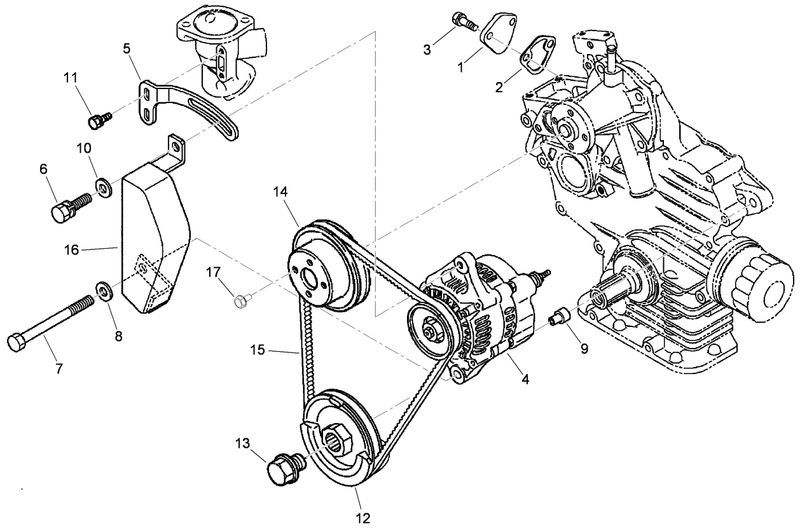 Alternator Pulley and Fuel Pump Cover Assembly