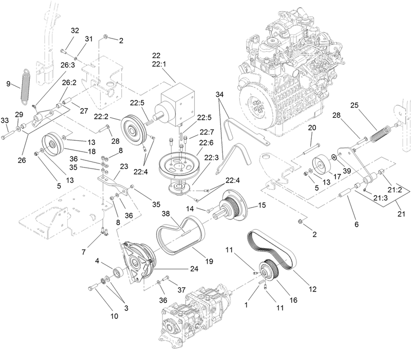 Gearbox Clutch and Pulley Assembly