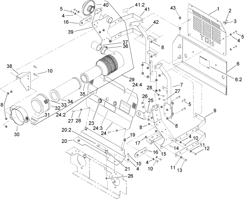 Front and Rear Engine Cover Assembly