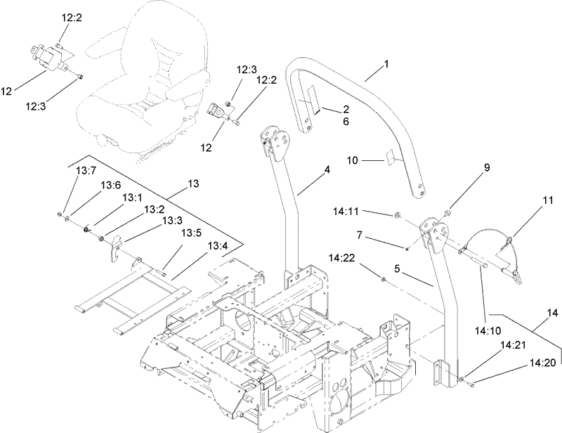 Roll Over Protection System Assembly No 106 7437