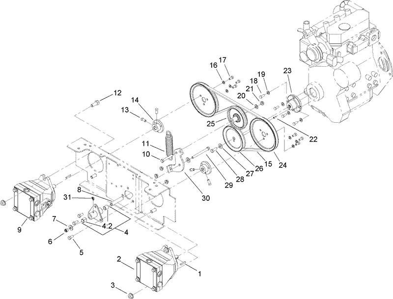 Wheel Pump Drive Assembly