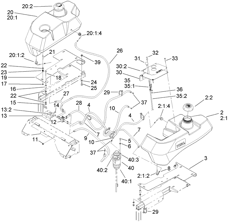 Fuel Tank and Line Assembly