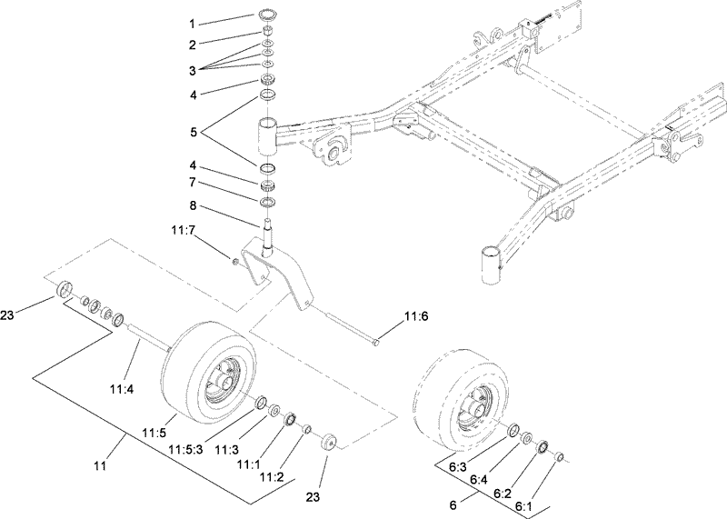 Caster Wheel and Fork Assembly