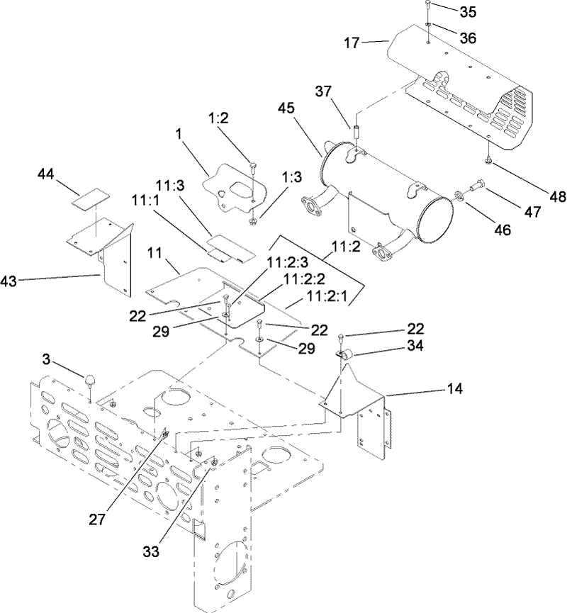 Muffler and Guard Assembly