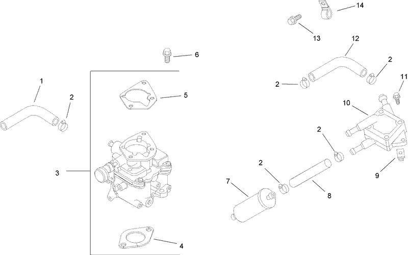 Fuel System Assembly Kohler CH740 0075