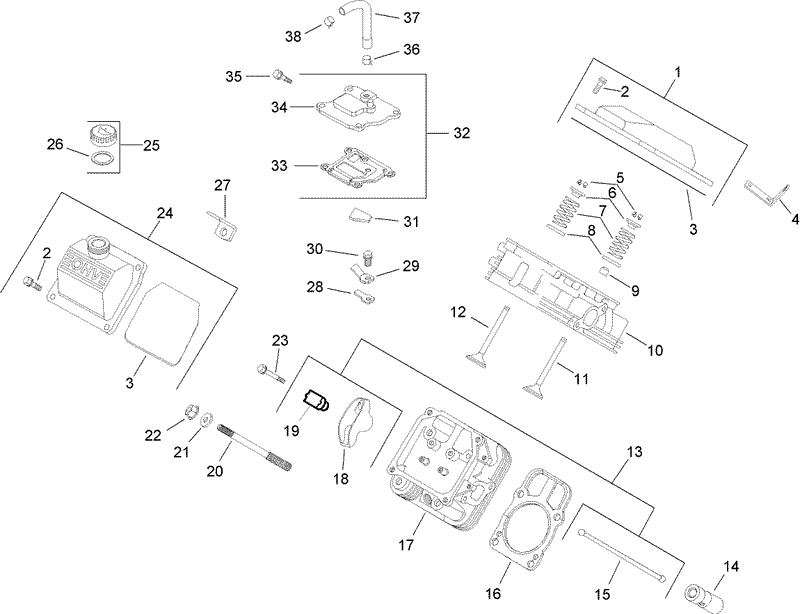 Head Valve Breather Assembly Kohler CH740 0075