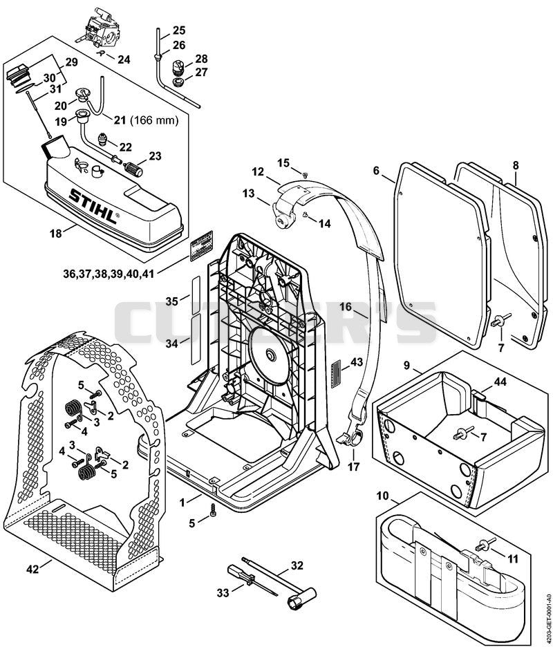 Fuel tank, Backplate