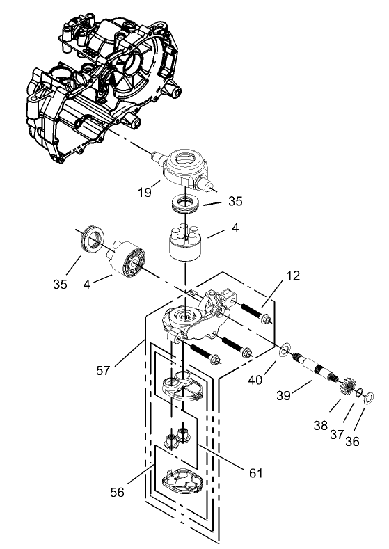 Cylinder Block Assembly LH Hydrostat No 105 3492