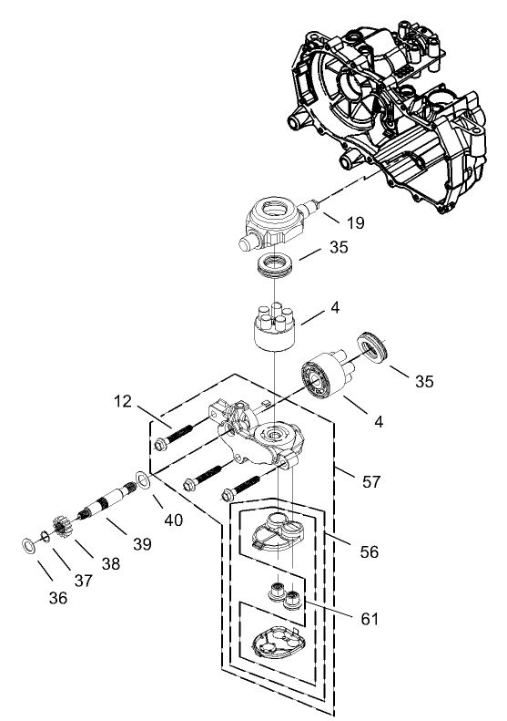 Cylinder Block Assembly RH Hydrostat No 105 3491