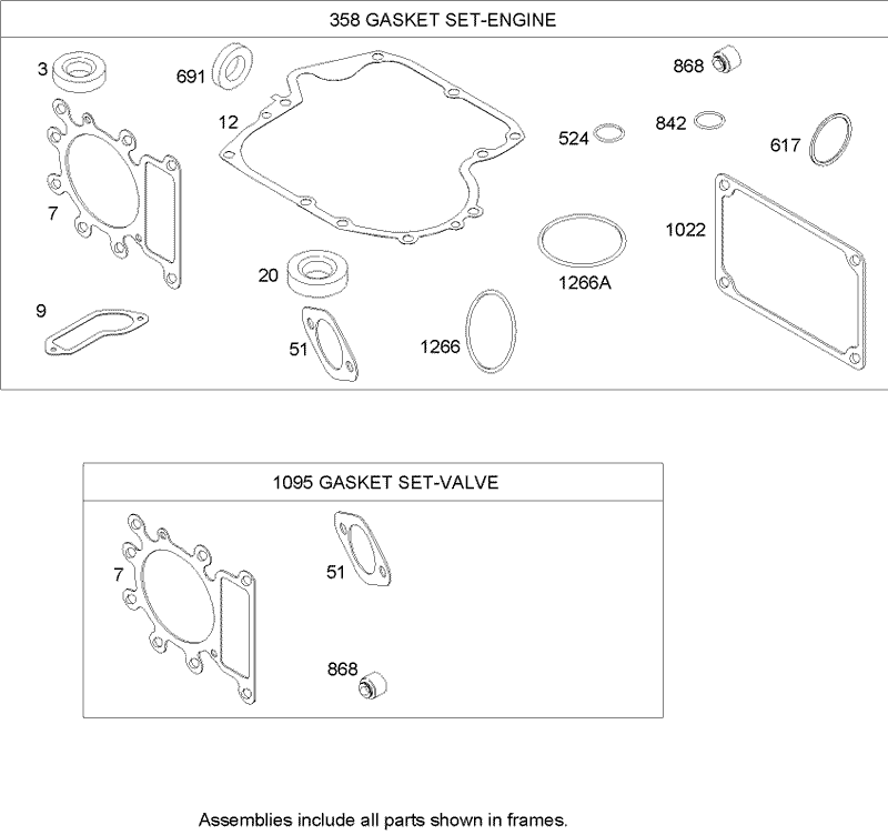 Gasket Assembly Briggs and Stratton 280H07 0166 E1