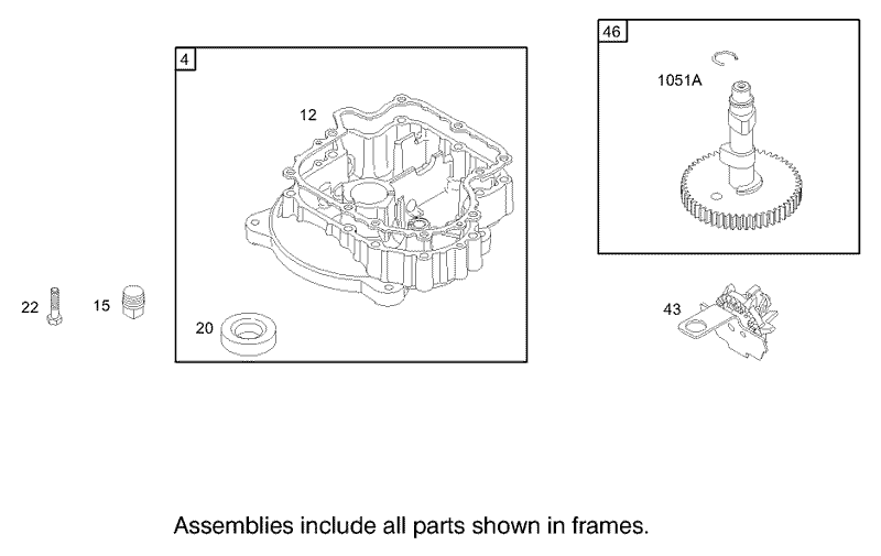 Crankcase Assembly Briggs and Stratton 280H07 0166 E1