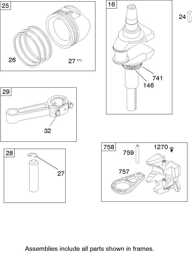Crankshaft Assembly Briggs and Stratton 280h07 0166 e1