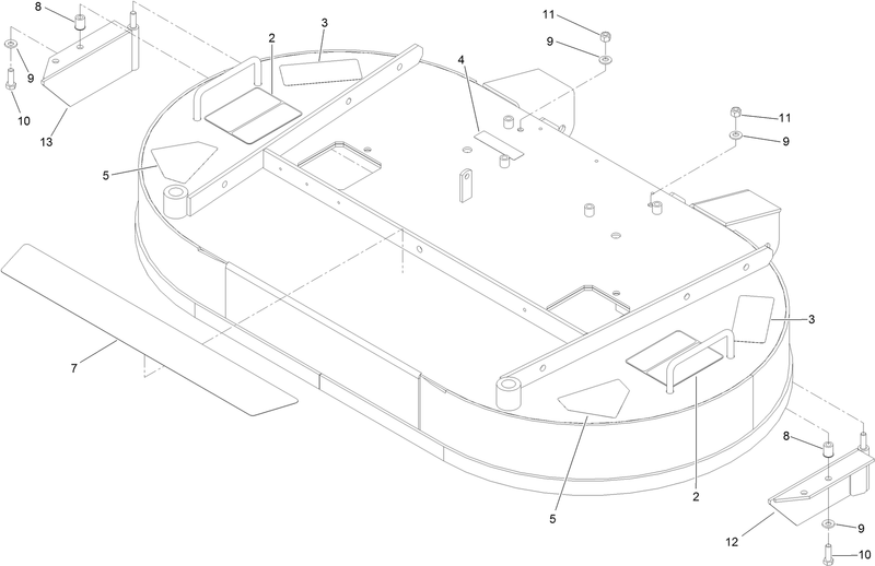 Deck Decal and Baffle Assembly No 109 4373