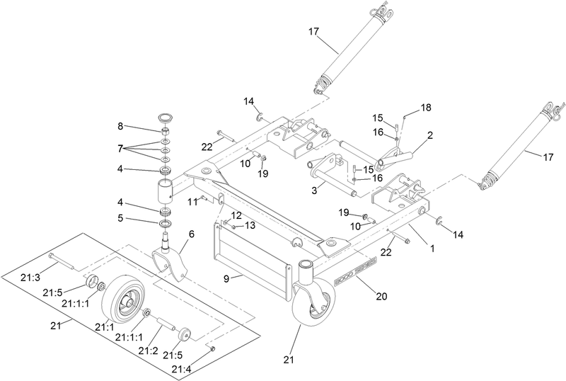 Deck Support Frame Assembly No 142 2999