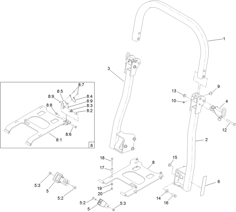 Roll Over Protection System Kit No 130 8459