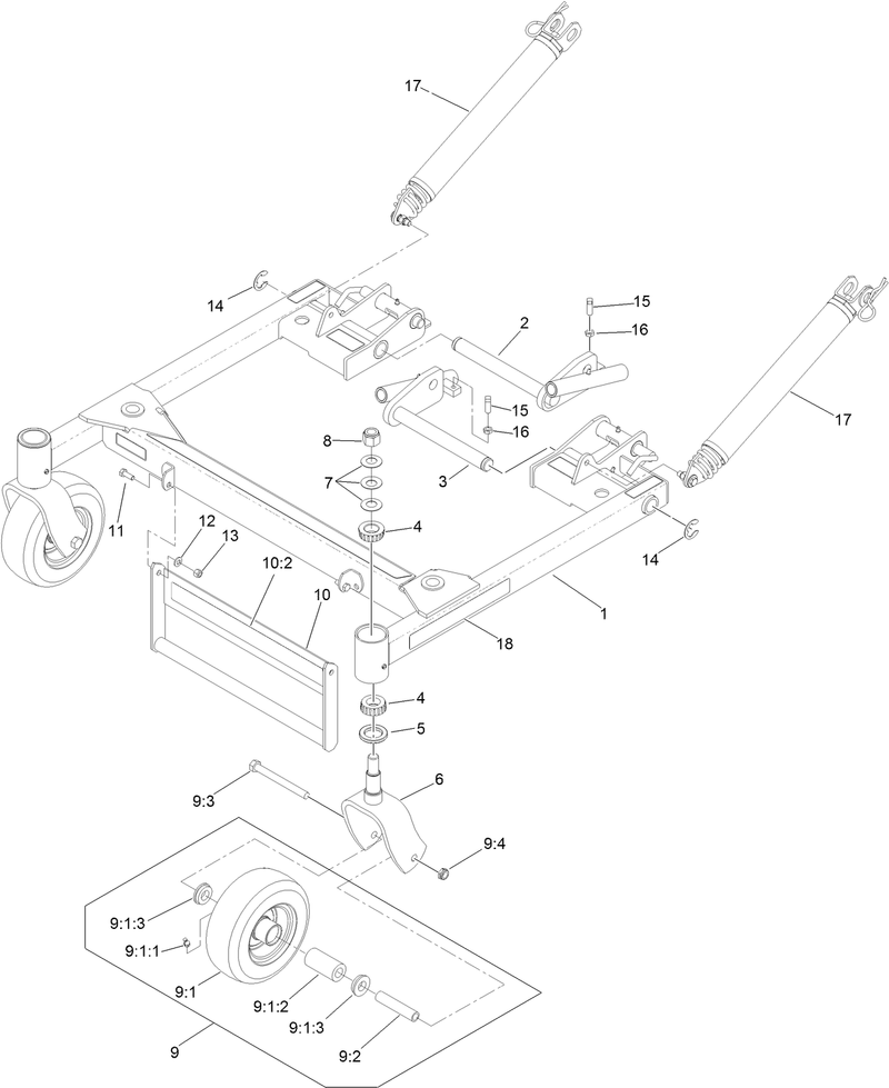 Deck Support Frame Assembly No 130 2893