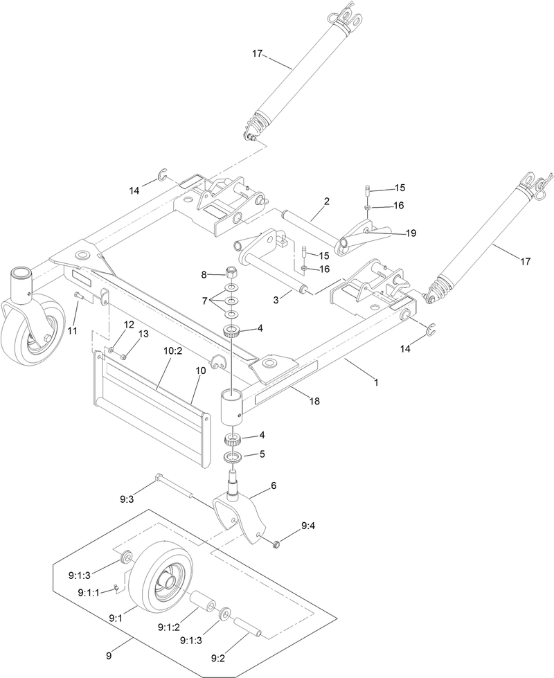 Deck Support Frame Assembly No 130 2893