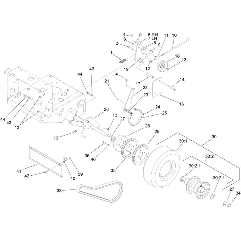 Drive Wheel and Brake Assembly