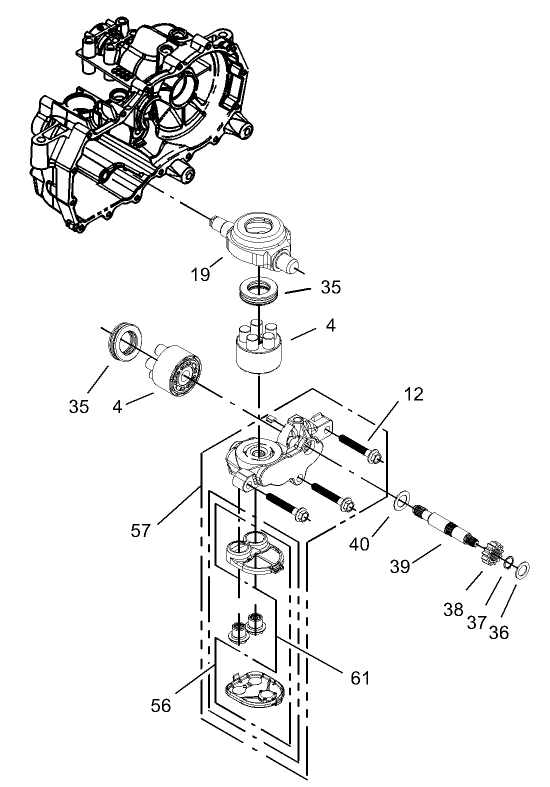 Cylinder Block Assembly LH Hydrostat No 105 3492