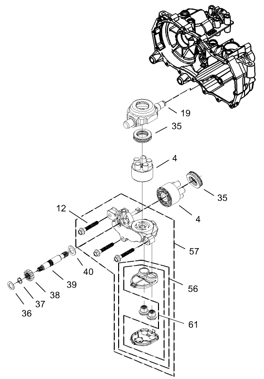 Cylinder Block Assembly RH Hydrostat No 105 3491