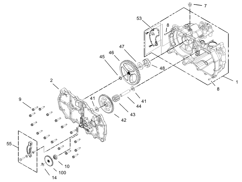 Housing Assembly RH Hydrostat No 105 3491
