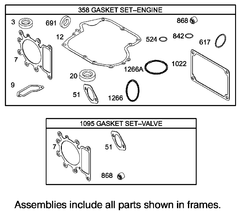 Gasket Assembly Briggs and Stratton 286H77 0165 E1