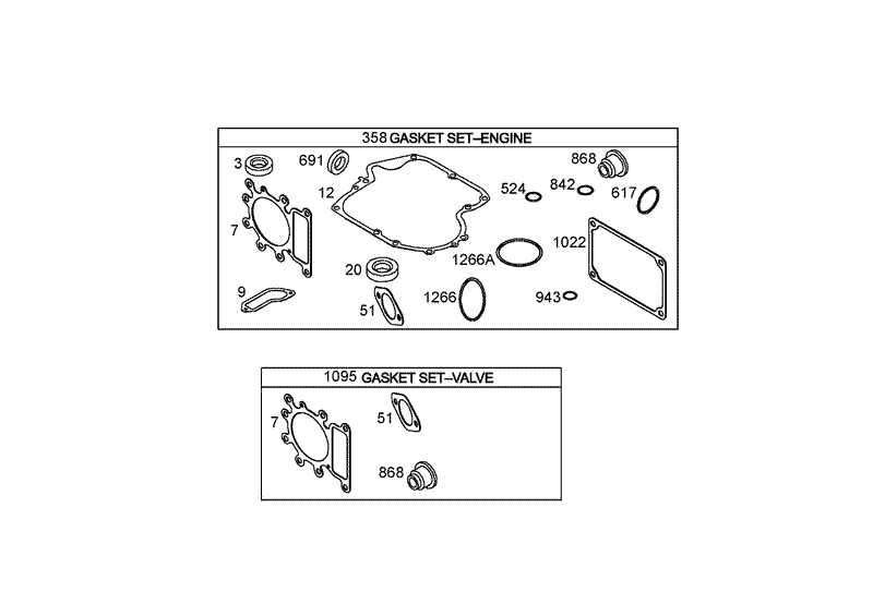 Gasket Assembly Briggs and Stratton 286H77 0165 E1